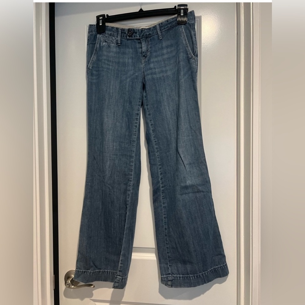 Gap 1969 Pants Women's Size 4 Limited Edition Wide Leg Denim Cotton Blend